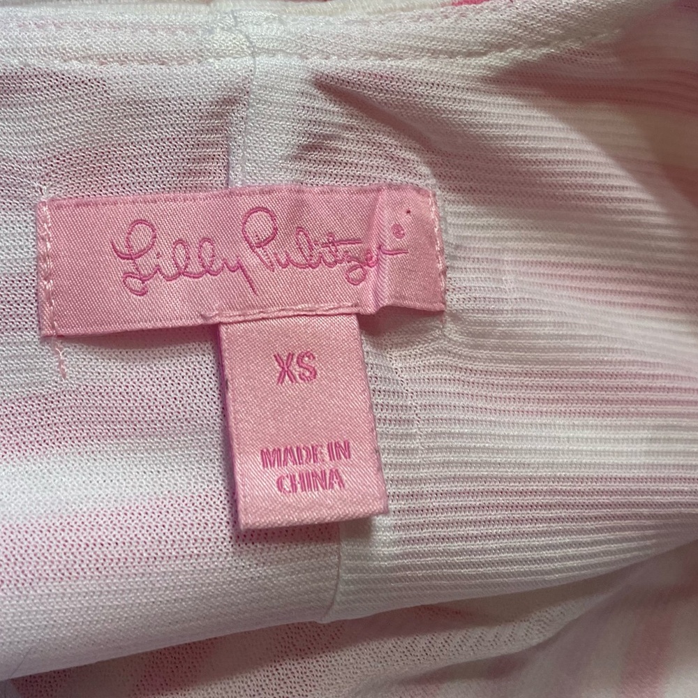 Lilly Pulitzer Nicolette Dress in Hotty Pink Ottoman Stripes XS Preppy Sirens - Picture 12 of 14